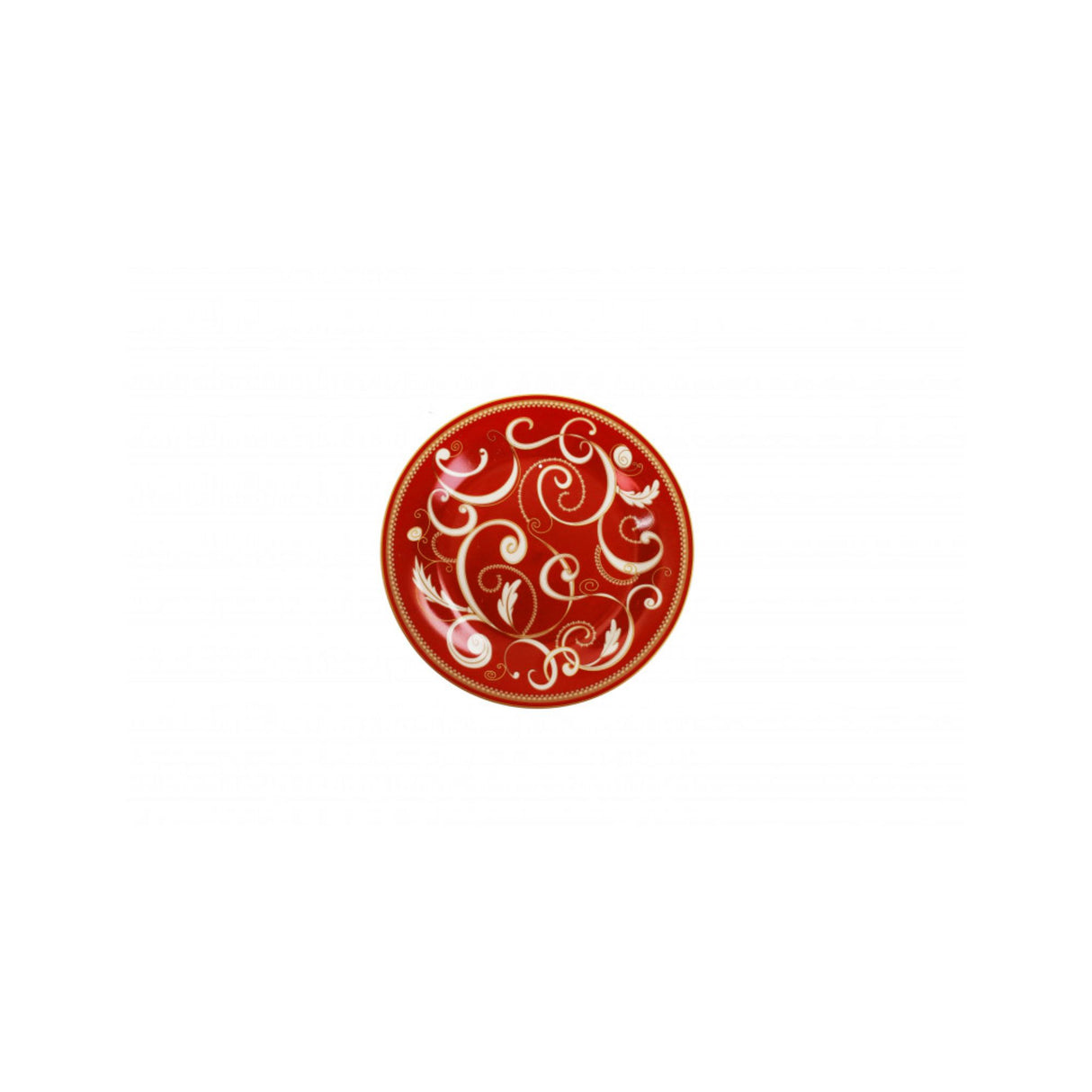 BRANDANI - Filo D'Oro Servizio Tavola 18 Pezzi Rosso Natale Porcellana Tavola Natalizia 52706