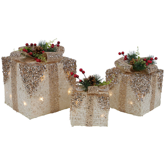 TIMSTOR Lanterna di Natale Regalo Decorazione Luminosa Natalizia Media 20x25cm LED
