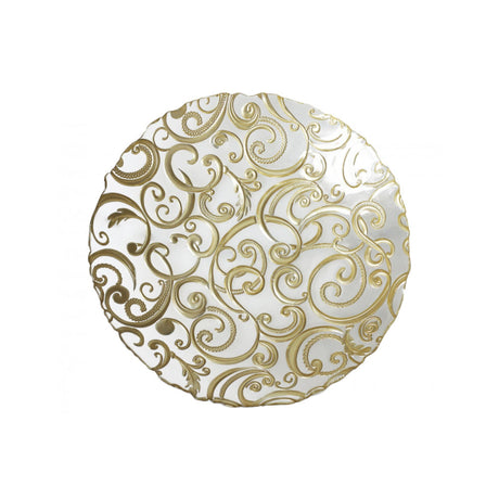 BRANDANI - Centrotavola Ciotola Piatto Filo D'Oro 40 cm Vetro 52731