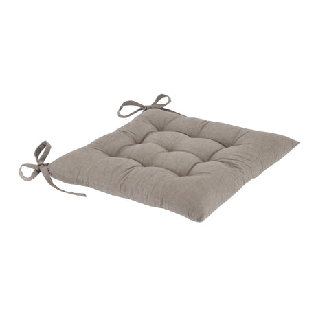 BIZZOTTO Cuscino Copriseduta per Sedia Sawana 40x40cm Cotone Tortora