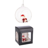 BIZZOTTO Sfera Pallina Albero di Natale Aperta in Vetro Babbo Natale 8cm