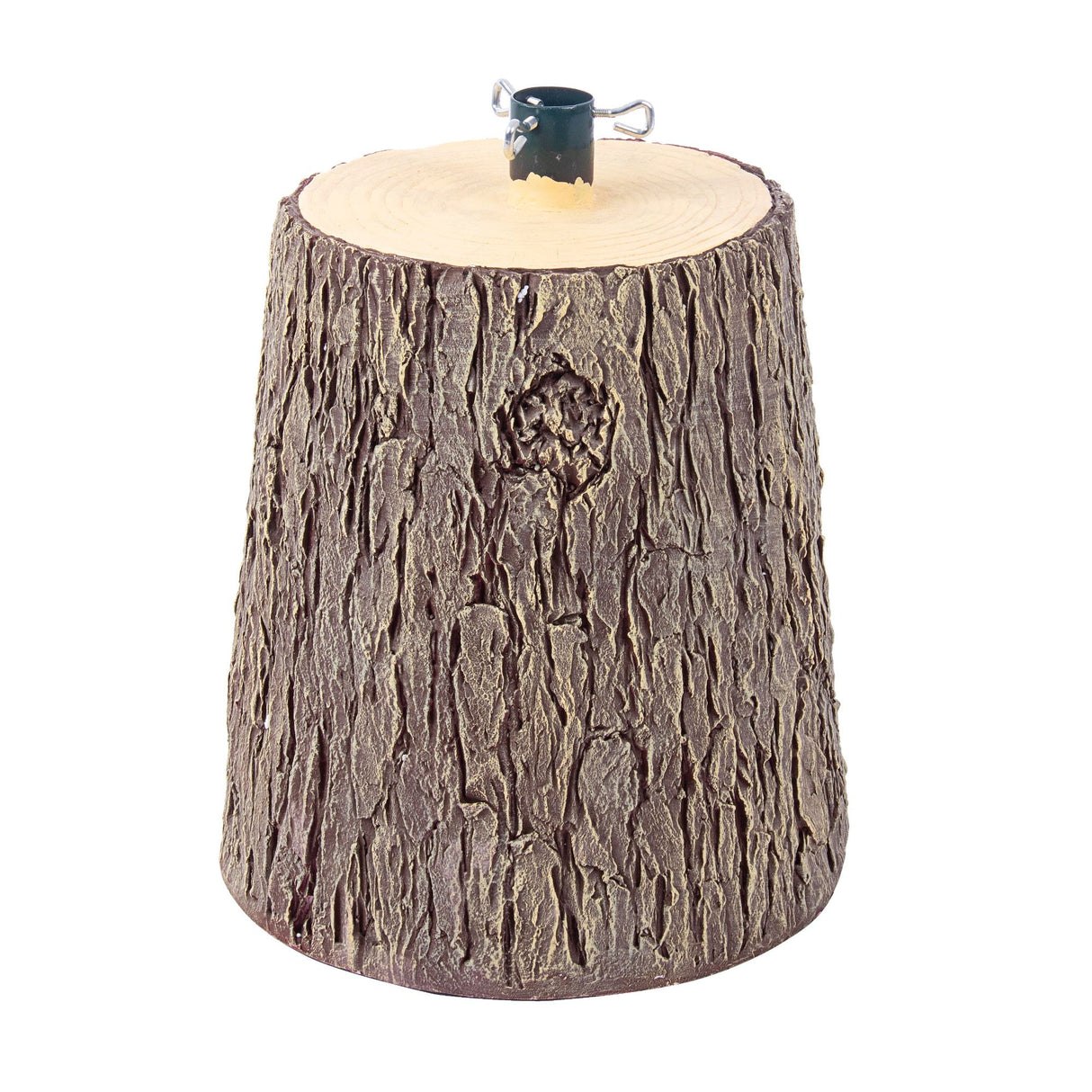 BIZZOTTO Base Tronco per Albero di Natale Realistica Effetto Legno 33xH35cm Fibra di Vetro