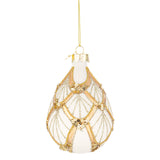 BIZZOTTO Sfera Pendaglio Albero di Natale in Vetro Lux 10cm Bianco Oro