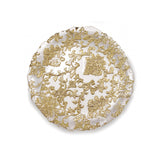BRANDANI - Ciotola Piatto Damasco Gold cm 38 Tavola Natalizia Vetro 51023
