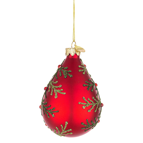 BIZZOTTO Sfera Pallina Albero di Natale in Vetro Laurie 10cm Rosso