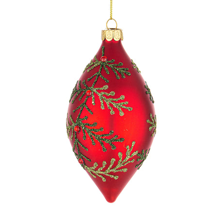 BIZZOTTO Sfera Pallina Albero di Natale in Vetro Laurie 13cm Rosso