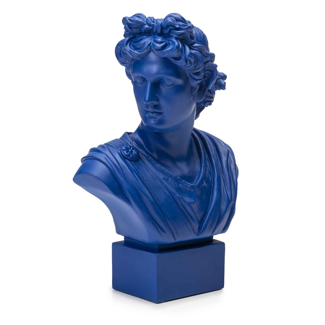 PALAIS ROYAL Busto Scultura Figura Apollo Blu 35cm Resina