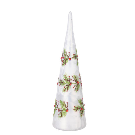BIZZOTTO - Albero di Natale Pino Branch Decorazione Natalizia 31 cm Vetro
