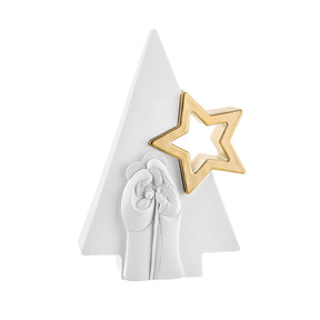 Presepe Natività Bongelli Preziosi in marmorino finitura oro 13,5 cm