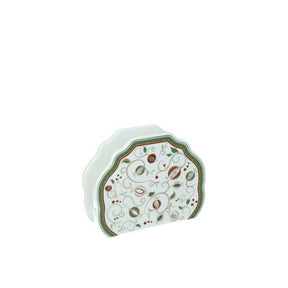 Portatovaglioli Tempo di Festa Brandani in porcellana decorata 12x10 cm