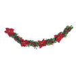 Ghirlanda natalizia Bizzotto in PVC con fiori Poinsettia 180 cm
