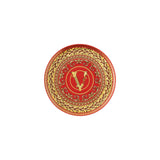 VERSACE Virtus Holiday Piatto Piano Decorativo 17cm Porcellana Rosso Oro