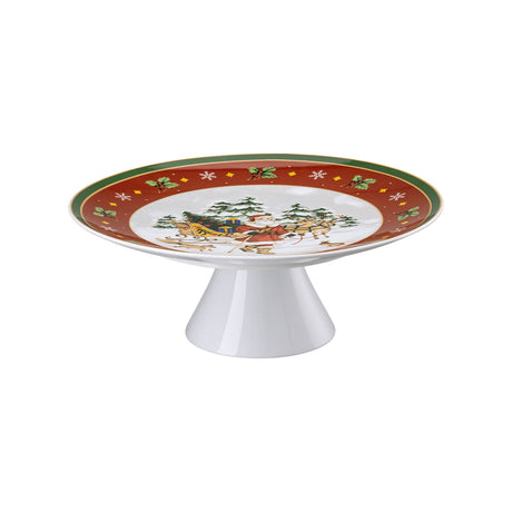 HUTSCHENREUTHER Happy Christmas Alzata Piatto Torta 28cm Tavola di Natale
