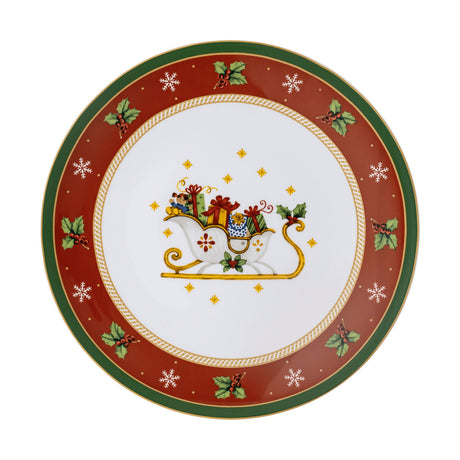 HUTSCHENREUTHER Happy Christmas Piatto da Portata Segnaposto 31cm Rosso