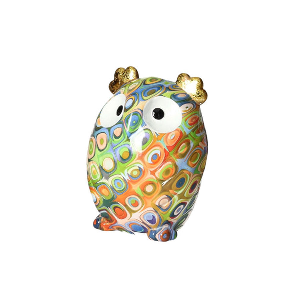 BRANDANI Salvadanaio Gufo 13cm Dolomite Multicolore