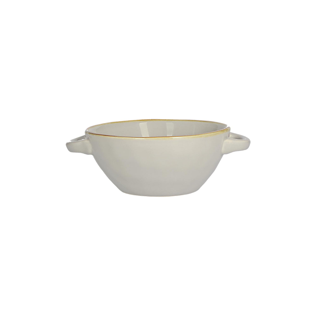 ROSE &amp; TULIPS Concerto Bowl Cup w/Handles Soup 600ml Pearl Gray