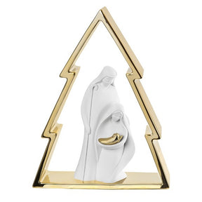 Statuina Sacra Famiglia Bongelli Preziosi in resina stile moderno 30 cm