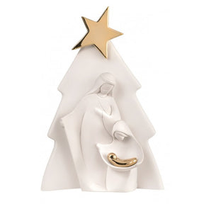 Statuina Sacra Famiglia Bongelli Preziosi in resina finitura oro 15 cm