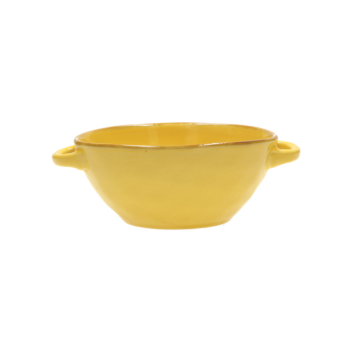 ROSE &amp; TULIPS Concerto Bowl Cup w/Handles Soup 600ml Ocher