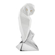 Gufo stilizzato Bongelli Preziosi in marmorino bianco e argento 16 cm