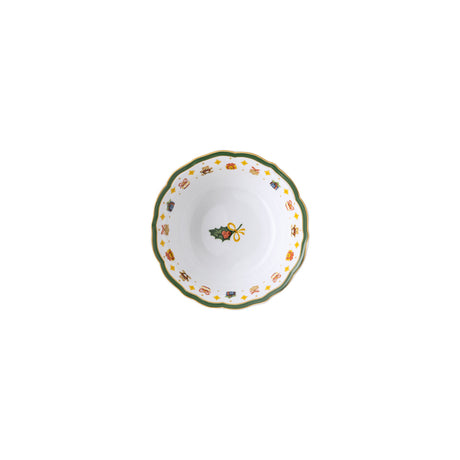 HUTSCHENREUTHER Happy Christmas Ciotola Coppa Coppetta 12cm Bianco