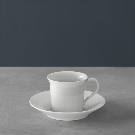 VILLEROY & BOCH Cellini Tazza Caffè Espresso Moka 100ml con Piattino 12cm Porcellana