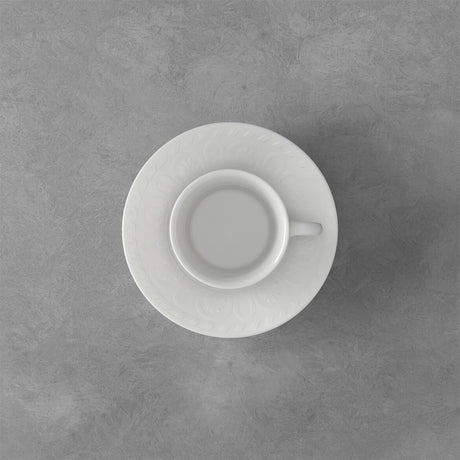 VILLEROY & BOCH Cellini Tazza Caffè Espresso Moka 100ml con Piattino 12cm Porcellana