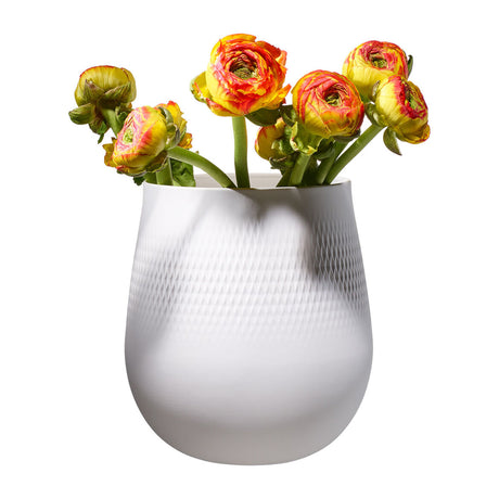 VILLEROY & BOCH Manufacture Collier Bianco Vaso Carré 20,5x22,5cm Porcellana