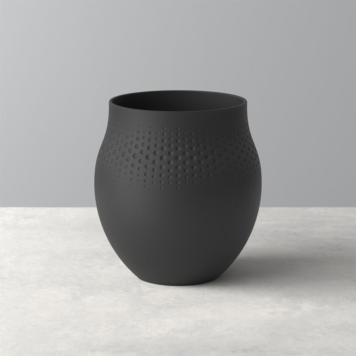 VILLEROY & BOCH - Manufacture Collier Nero Vaso Carré 16,5x17,5cm Porcellana