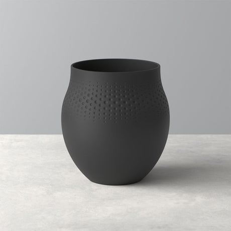 VILLEROY & BOCH - Manufacture Collier Nero Vaso Carré 16,5x17,5cm Porcellana