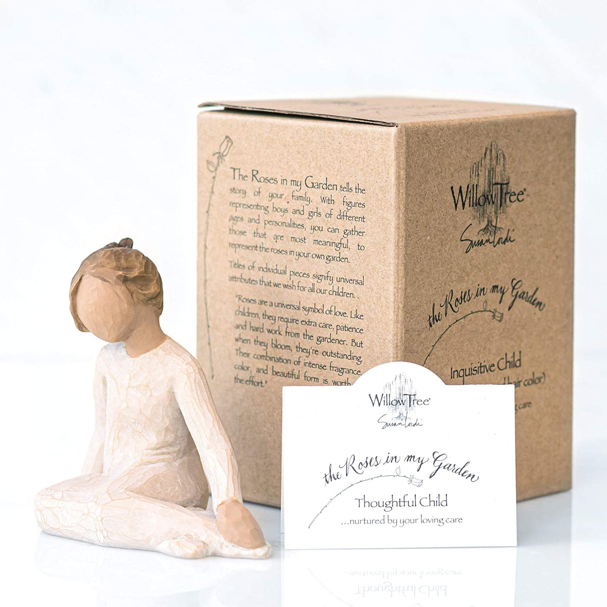WILLOW TREE Figurina Statuina Bambino Pensieroso Figurina Statuina 8cm Resina