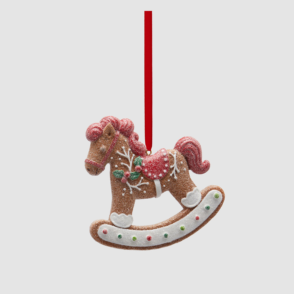 EDG Enzo De Gasperi Addobbo Decorazione Natalizia Decomix Cavallo a Dondolo 11x11cm