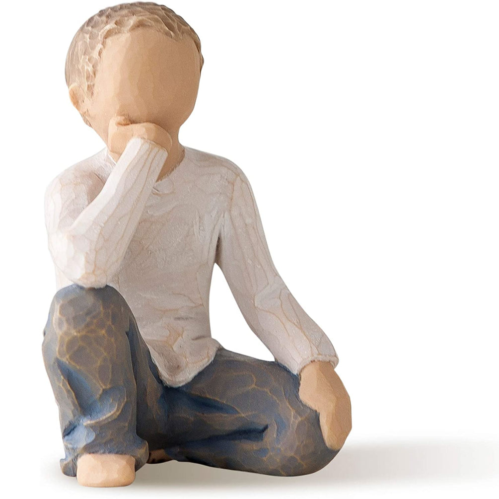 WILLOW TREE Figurina Statuina Bambino Curioso Design di Susan Lordi 7,5cm Resina