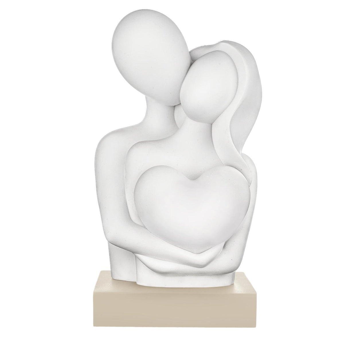 Statuetta coppia Abbraccio Bongelli Preziosi in resina color nocciola 11 cm