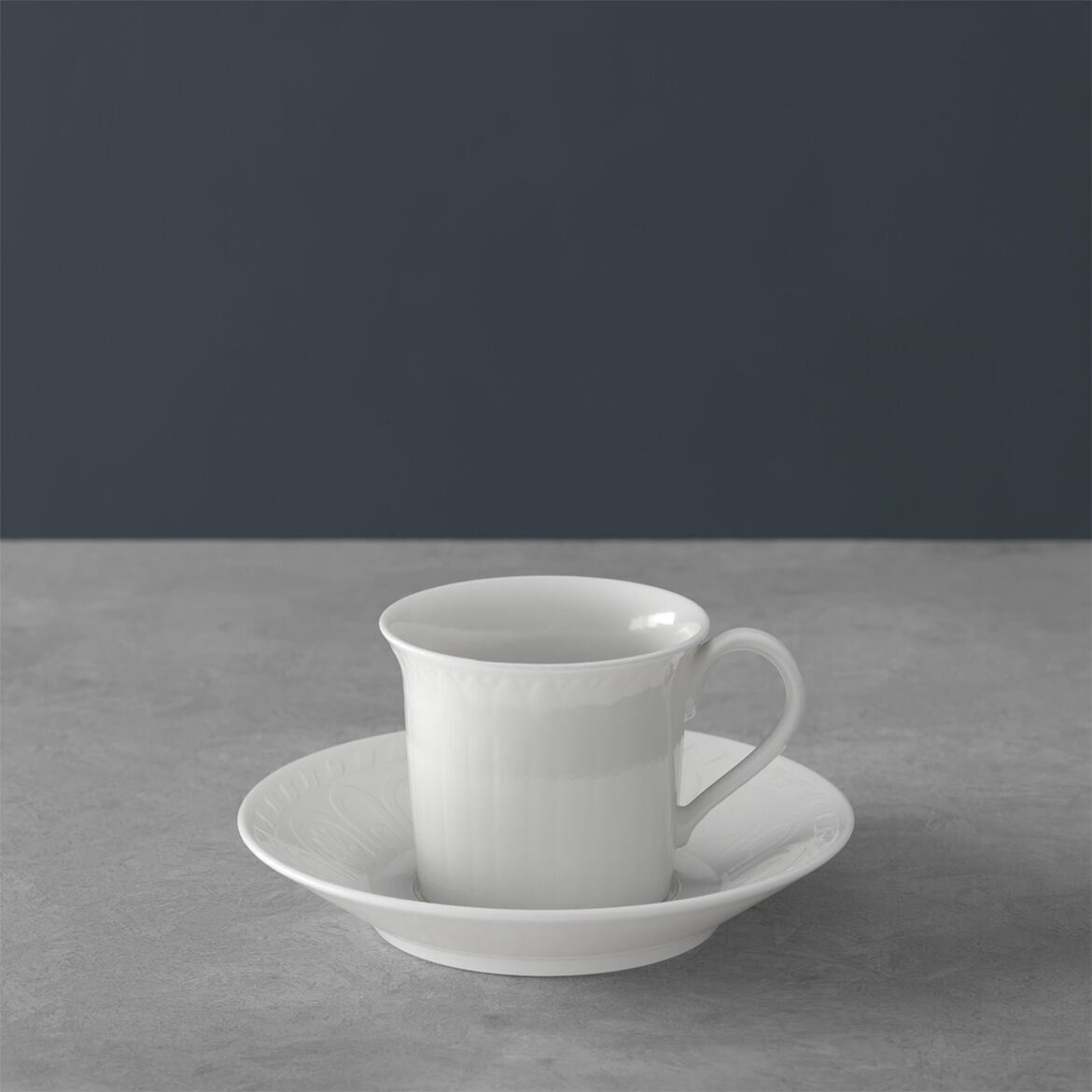 VILLEROY & BOCH Cellini Tazza Caffè Espresso Moka 100ml con Piattino 12cm Porcellana