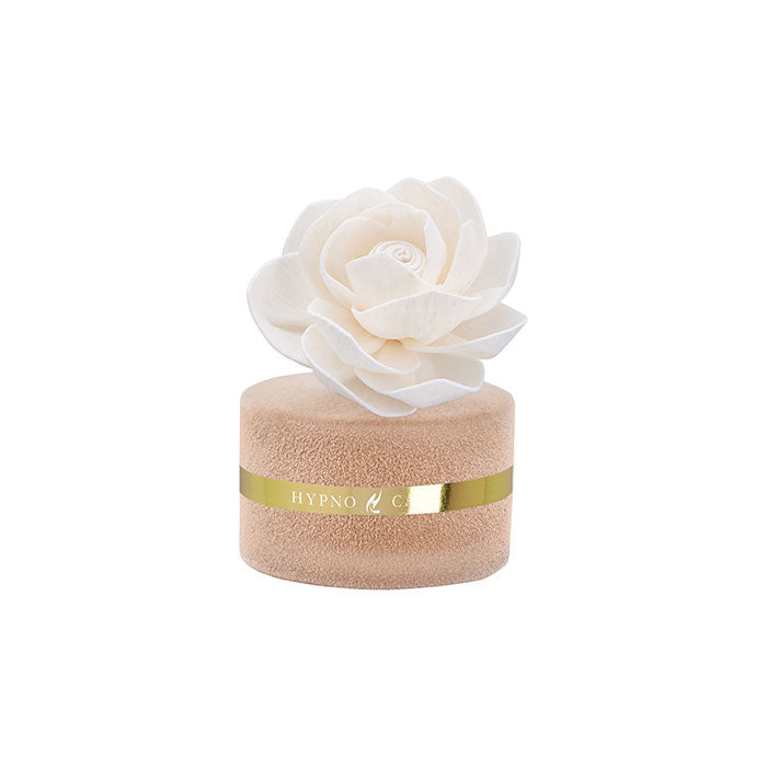 HYPNO CASA Reed Diffuser with White Rose 60ml Flocked Velvet Beige Noble Sandalwood