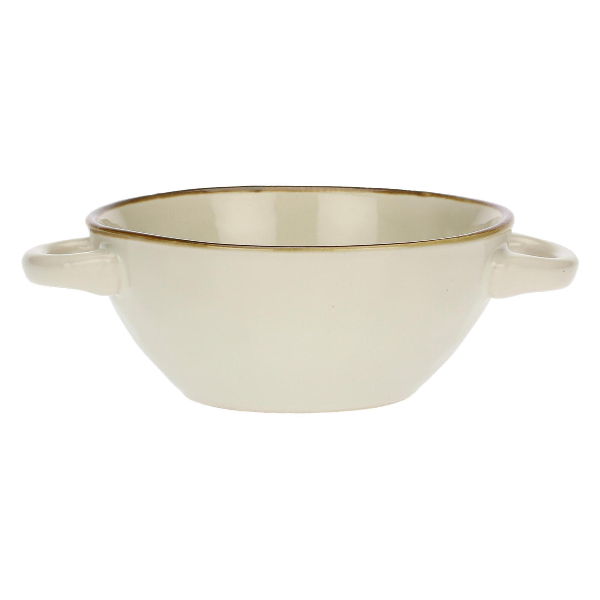 ROSE &amp; TULIPS Concerto Ivory Soup Bowl with Handles 600cc Stoneware R134000010