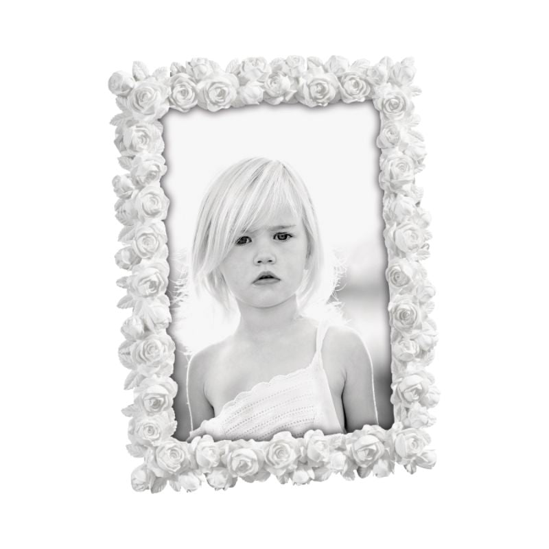 Portafoto Boccioli Mascagni Casa in resina bianca 13x18 cm