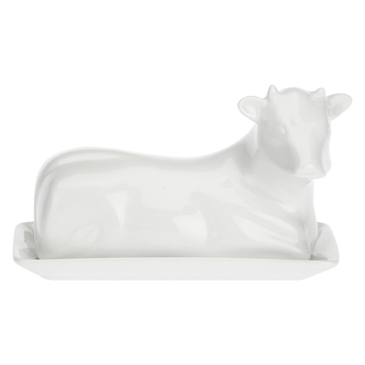LA PORCELLANA BIANCA Mucchine Burriera Mucca 11x19cm Bianco Porcellana