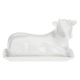LA PORCELLANA BIANCA Mucchine Burriera Mucca 11x19cm Bianco Porcellana