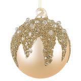 BIZZOTTO Sfera Pallina di Natale Imperial Champagne 10cm Vetro
