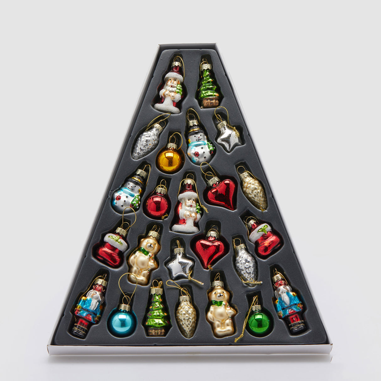 EDG Enzo De Gasperi Set di Addobbi Pino Avvento 24 Pezzi in Vetro