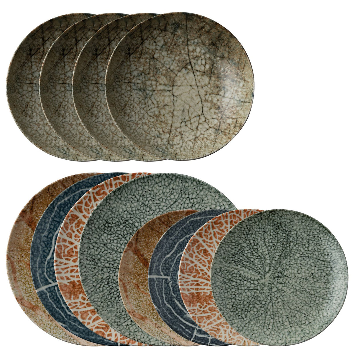 ARTHUR KRUPP - Set 12 Pezzi Servizio Piatti Tavola Nature Essence Porcellana