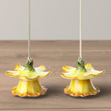 VILLEROY & BOCH Mini Flower Bells Set 2 Pezzi Campanella Pendaglio Narciso 4x5cm Decorazione Pasqua