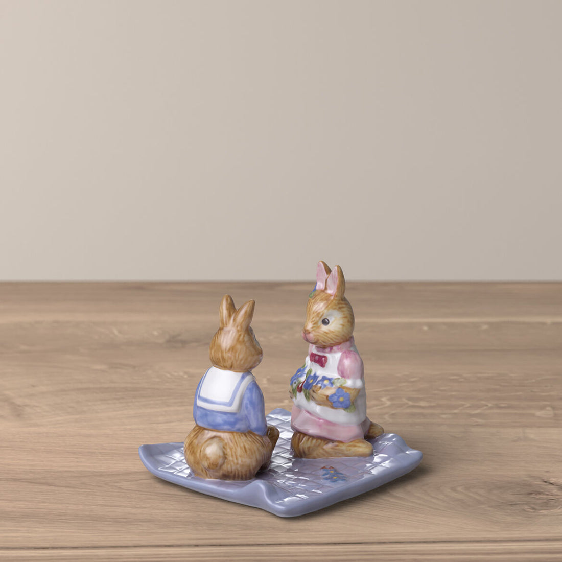VILLEROY &amp; BOCH Bunny Tales Scena di Pasqua Prato Picnic 8cm Decorazione Pasquale