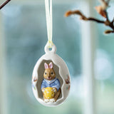 VILLEROY & BOCH Bunny Tales Max Uovo Fiori Blu Ornamento Pendaglio 7cm Decorazione Pasquale