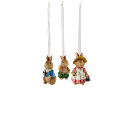 VILLEROY & BOCH Spring Fantasy Accessories Pendagli Coniglietti Set 3 Pezzi 7cm Resina