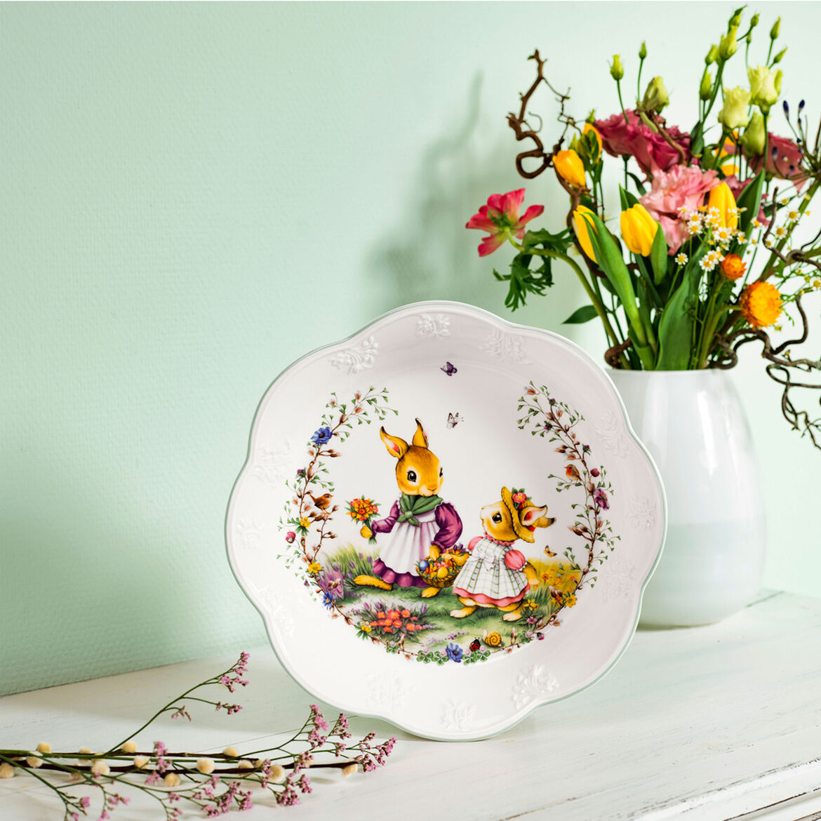 VILLEROY &amp; BOCH Spring Fantasy Bowl Cup Prato Fiorito 670ml 30.5cm Easter Table