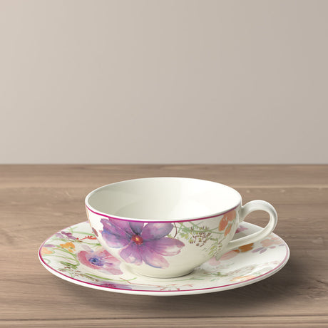 VILLEROY & BOCH Mariefleur Tea Tazza da Tè 240ml con Piattino 16cm Porcellana