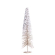 Albero cono Bizzotto in PVC innevato color champagne 60 cm